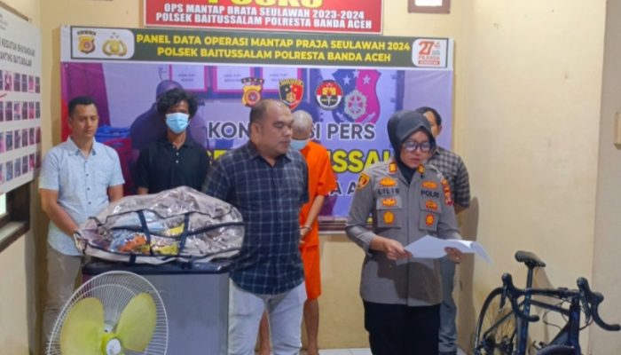 Kurang dari 24 Jam, Polisi Tangkap Dua Maling di Baitussalam