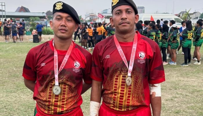 Dua Personel Polda Aceh Raih Medali Perak dalam Kejurnas Rugby di Yogyakarta