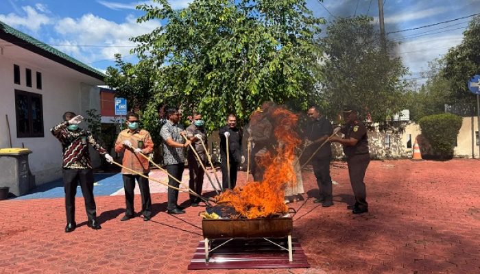Kejari Aceh Besar Musnahkan Barang Bukti Narkotika, Satwa Dilindungi, dan Barang Rampasan Lainnya
