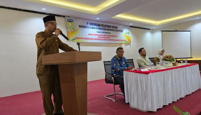 Staf Ahli Bupati Buka Pelatihan Dasar Golongan II dan III CPNS Kabupaten Aceh Besar