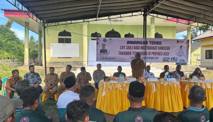 Pemkab Aceh Besar Apresiasi BNN Gelar Program Bimtek Life Skill Masyarakat Kawasan Tanaman Terlarang