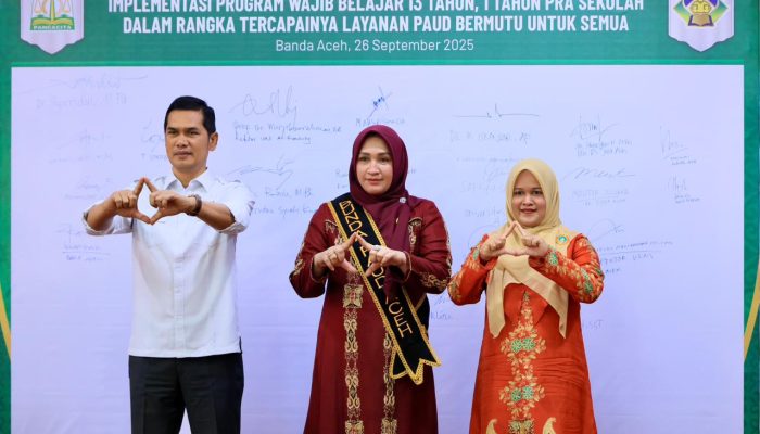 Sekda Aceh Hadiri Penandatanganan Perjanjian Kerja Sama PAUD HI