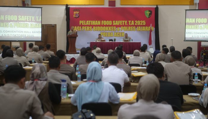 Biddokkes Polda Aceh Gelar Pelatihan BTCLS dan Peningkatan Kemampuan Food Safety