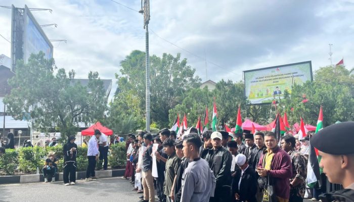 Aliansi Rakyat Aceh Bela Palestina Gelar Aksi Damai di Simpang Lima