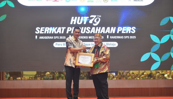 Pemerintah Aceh Terima Lestari Awards 2025 dari Serikat Perusahaan Pers