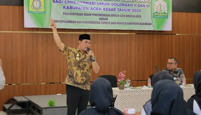 Bupati Aceh Besar Tekankan Loyalitas dan Profesionalisme ASN dalam Latsar CPNS 2025