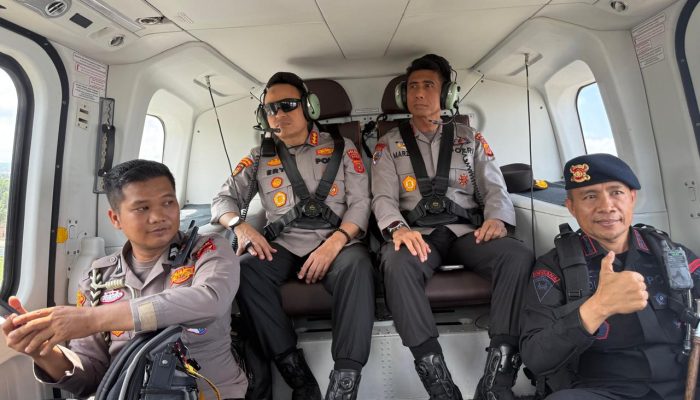 Kapolda Aceh Patroli Udara untuk Pastikan Jalur Darat Perbatasan Sumut–Aceh Aman untuk Distribusi Bantuan