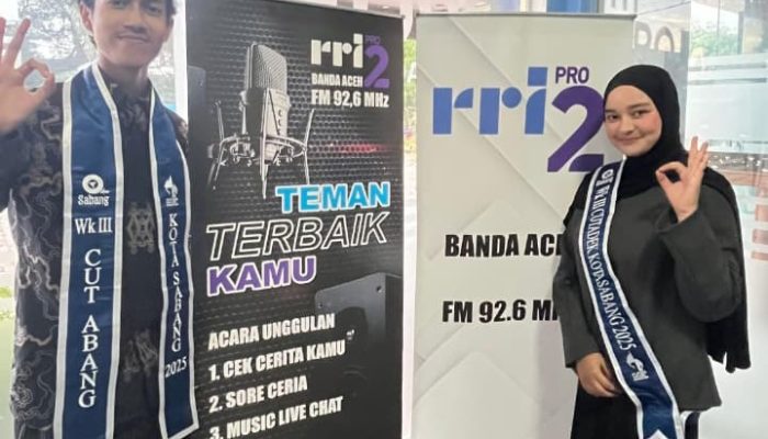 Duta Wisata Sabang 2025 Tampil di RRI Pro 2, Ajak Anak Muda Angkat Pariwisata Kota Paling Barat Indonesia