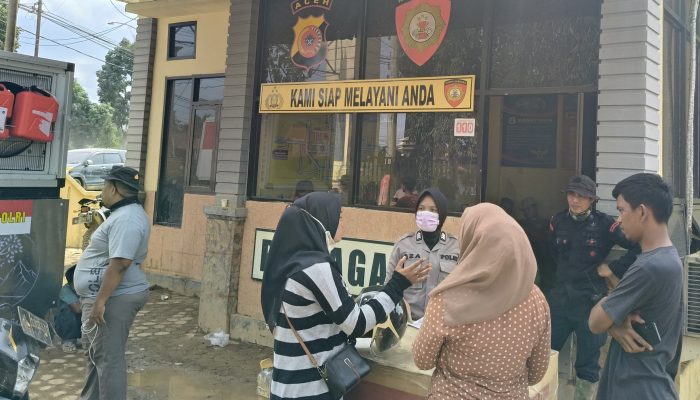 Polres Aceh Tamiang Tetap Layani Masyarakat Meski Mako Berlumpur Akibat Banjir