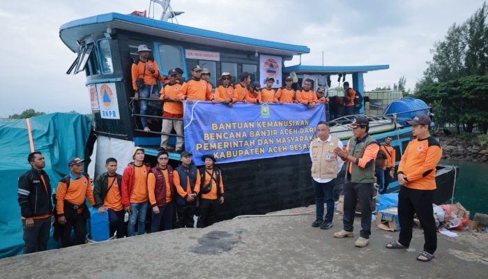 Pemkab Aceh Besar Salurkan 170 Ton Bantuan Korban Banjir Lewat Jalur Laut