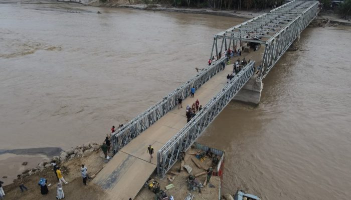 Akses Bireuen-Bener Meriah Pulih: Jembatan Bailey Teupin Mane Rampung dan Sudah Bisa Dilalui