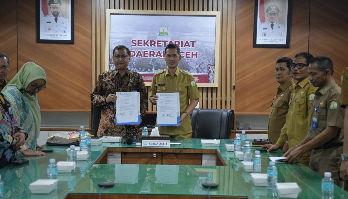 Sekda Aceh Bertemu Kepala ANRI, Bahas Penanganan Banjir dan Penyelamatan Arsip
