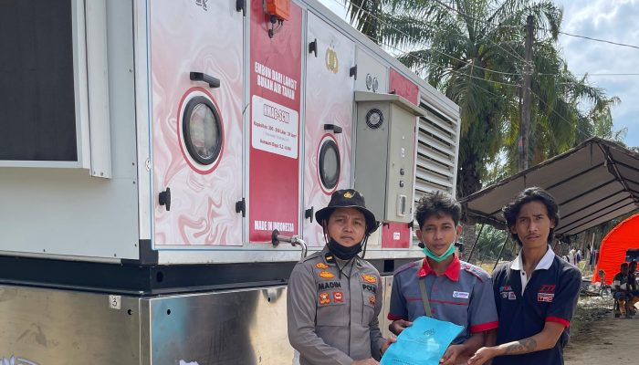 Polres Aceh Tamiang Terima Dua Unit Mesin Penghasil Embun Siap Minum dari Slog Polri
