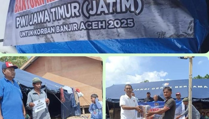 PWI Aceh Salurkan Bantuan Kemanusian dari PWI Jatim dan Malang Raya