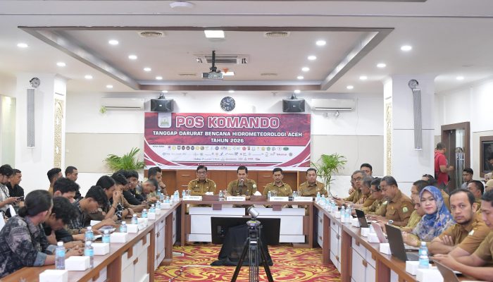 Sekda Aceh Terima Aliansi Mahasiswa, Paparkan Progres Penanganan Bencana