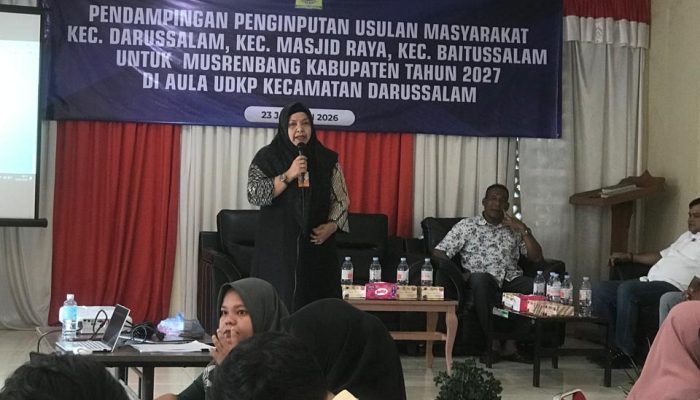 Kepala Bappeda Aceh Besar Berikan Pendampingan Penginputan Usulan Masyarakat