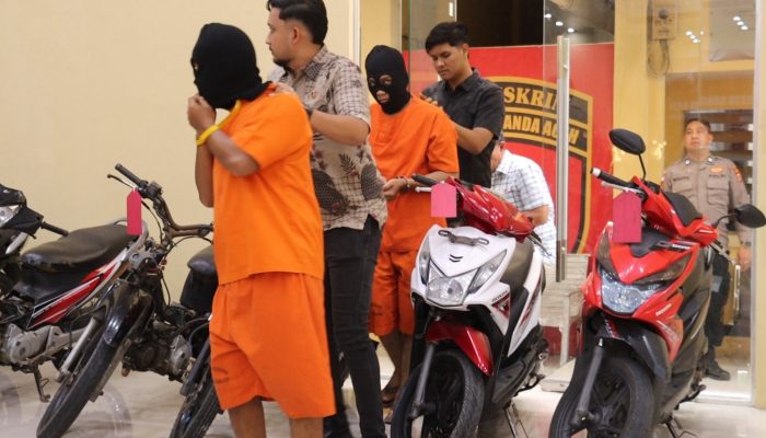 Satreskrim Polresta Banda Aceh Sita 9 Sepmor dari Tangan Pelaku Curanmor di 20TKP
