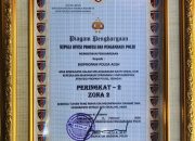 Divisi Profesi dan Pengamanan Polri Anugerahkan Penghargaan untuk Polda Aceh