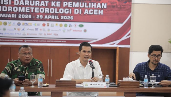 Sekda Aceh Instruksikan Percepatan Huntara dan Stok Logistik Harus Siap Sebelum Ramadhan