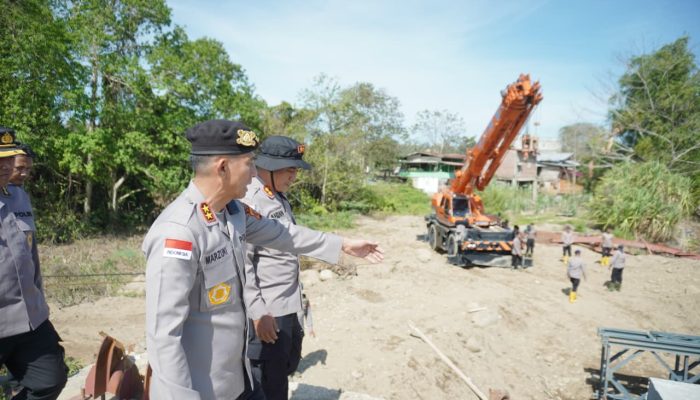 Kapolda Aceh Pastikan Jembatan Bailey di Sawang Rampung Tepat Waktu