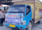 Kapolres Aceh Timur Lepas Bantuan Logistik Kapolri ke 14 Titik Pengungsian Banjir