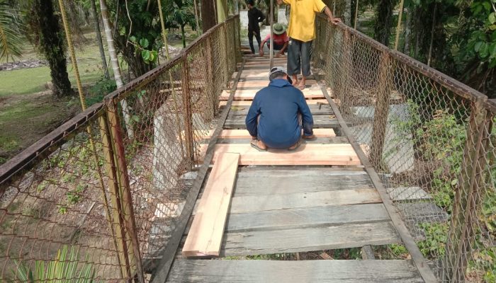 Jembatan Gantung Tamping Panton Reu Selesai Direhabilitasi