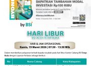 BSI Aceh Siaga Lebaran, 22 Outlet Tetap Beroperasi Layani Nasabah Selama Libur Idulfitri 1447 H