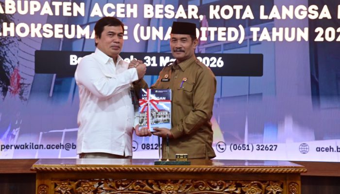 Wabup Aceh Besar Serahkan LKPD 2025 ke BPK Aceh