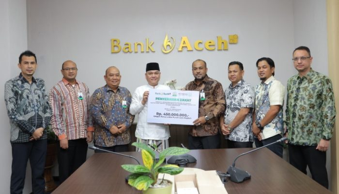Bank Aceh Salurkan Zakat Karyawan Rp1,43 Miliar Melalui Baitul Mal