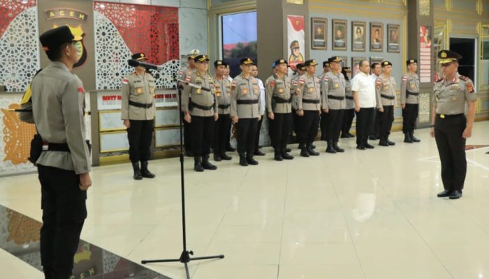 Kapolda Aceh Pimpin Kenaikan Pangkat Dirpolairud Jadi Brigjen Pol