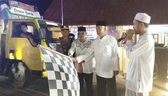 Meriahkan Idulfitri, Camat Husaini Lepas Pawai Takbir Keliling Darul Kamal