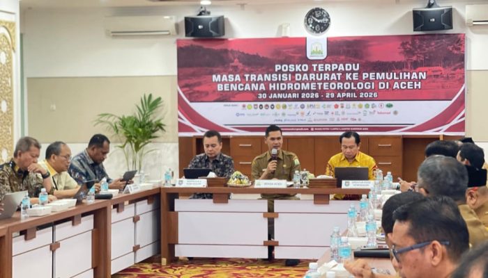 Sekda Aceh Kumpulkan 15 SKPA Tindaklanjuti Hasil Monev TKD 2026