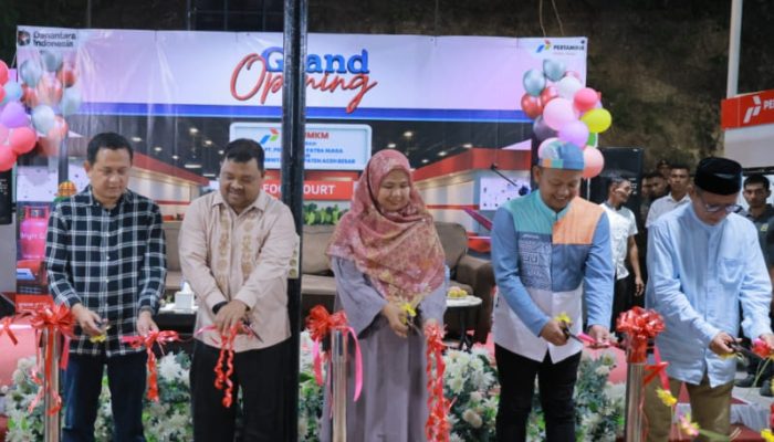 Pemkab Aceh Besar Apresiasi Grand Opening CSR UMKM Foodcourt Meunasah Mon Pertamina