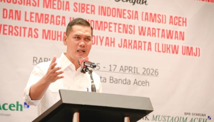 Sekda Aceh Buka UKW dan Seminar Nasional AMSI Aceh, Tekankan Penguatan Ekosistem Media Pascabencana