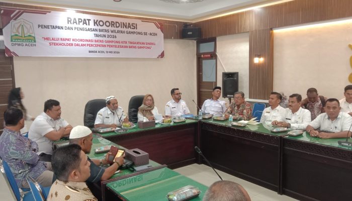 DPMG Aceh Besar Dukung Tertib Administrasi Melalui Rakor Penetapan dan Penegasan Batas Gampong