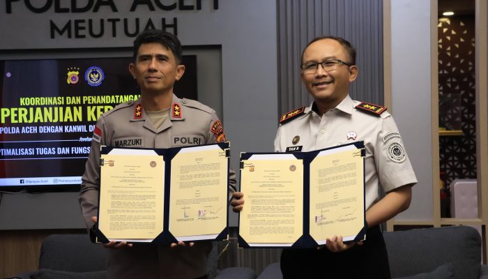Polda Aceh dan Ditjenpas Aceh, Teken Kerja Sama Penguatan Keamanan dan Pemasyarakatan