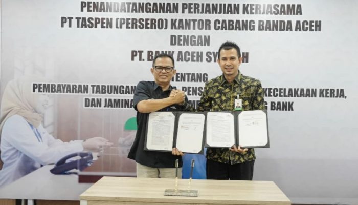Bank Aceh Syariah dan Taspen Perkuat Layanan Pensiun bagi Ribuan ASN Purna Tugas di Aceh