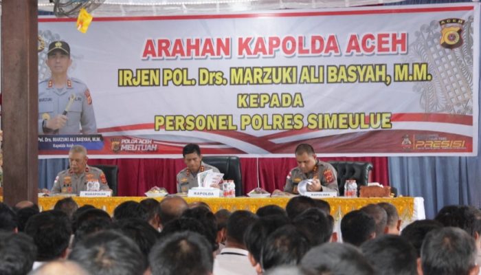 Kapolda Aceh Kunjungi Simeulue, Perkuat Sinergi dan Motivasi Personel di Wilayah Kepulauan