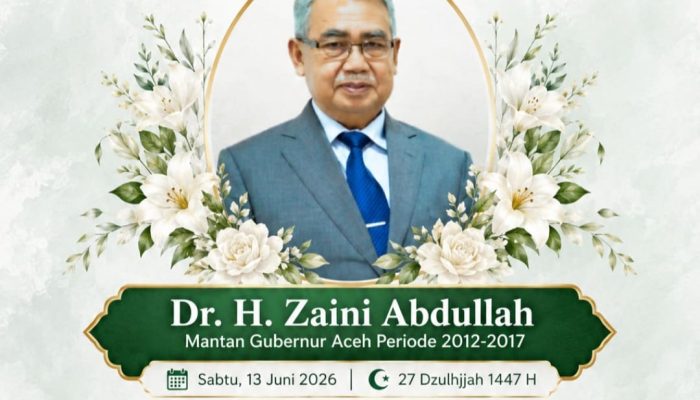 Pemerintah Aceh Berduka atas Wafatnya Mantan Gubernur Aceh dr. Zaini Abdullah