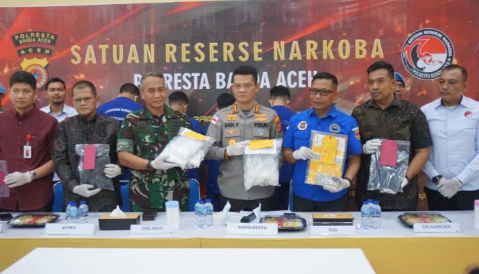 Polresta Banda Aceh Gagalkan Penyelundupan 4 Kg Sabu ke Jakarta dan Kendari