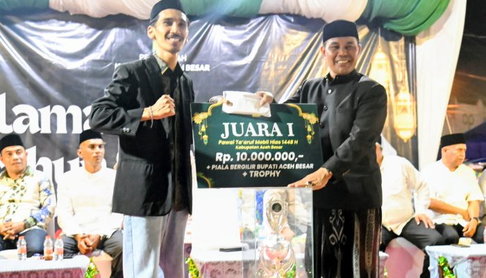 Gampong Lamkawe Juara Mobil Hias dan SMA Modal Bangsa Juara Barisan Obor Pejalan Kaki Pawai 1 Muharram 1448 H Aceh Besar