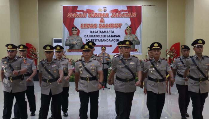 Enam Pejabat Utama Polresta Banda Aceh Diserahterimakan, Kapolresta Tekankan Profesionalisme dan Pelayanan Prima