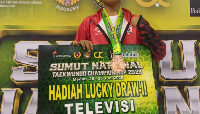 Alif Ramadhan Persembahkan Medali Perunggu untuk Aceh di Sumut National Taekwondo Championship 2026