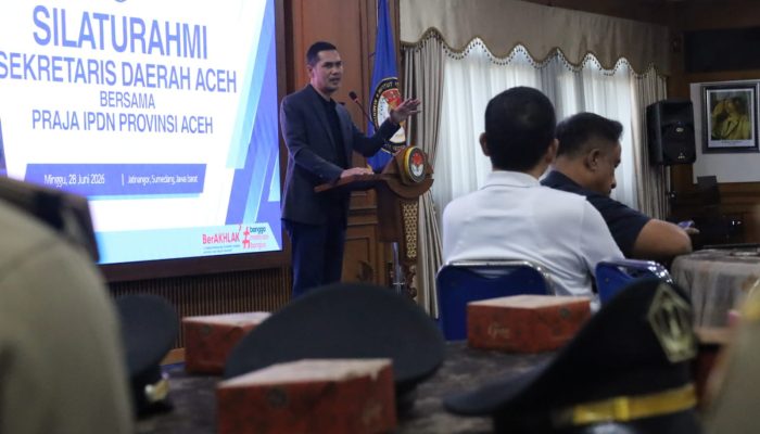 Sekda Aceh Jalin Silaturahmi dengan Praja IPDN Asal Aceh di Jatinangor