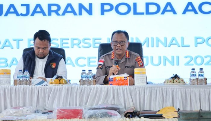 Polda Aceh Ungkap 334 Kasus 3C dan Puluhan Perkara Menonjol Selama Semester I 2026
