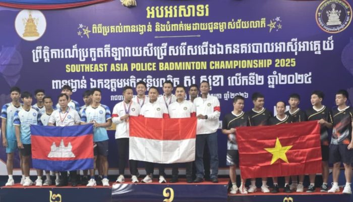Tim Bulutangkis Polri Raih 4 Medali Emas dan 2 Perak SEA Police Badminton Championship 2026 di Kamboja