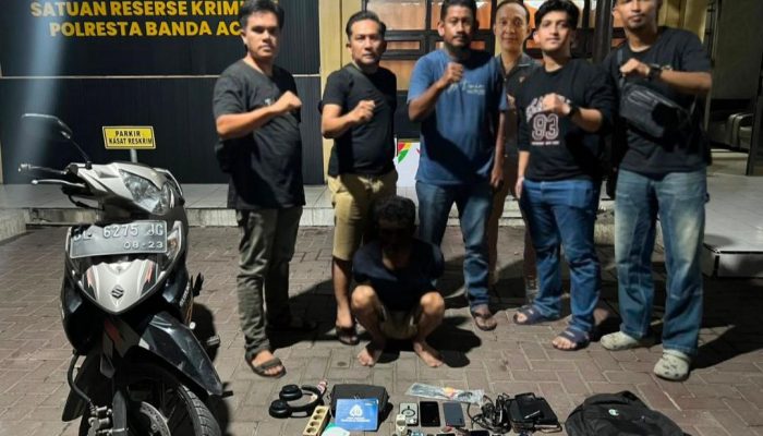 Kembali Berulah, Residivis Pencurian Ditangkap usai Bobol Sejumlah Rumah di Banda Aceh