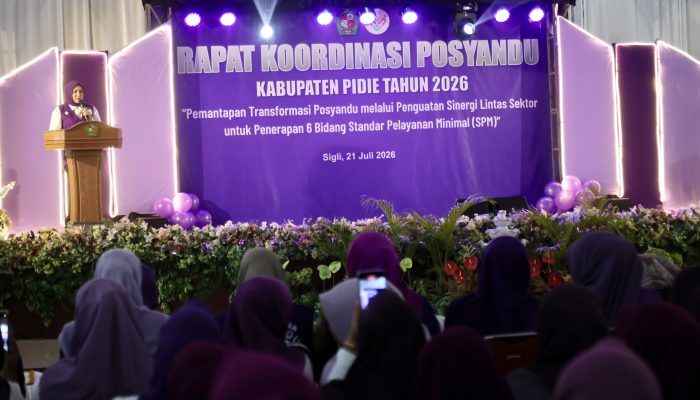 Pidie Jadi Kabupaten Pertama Gelar Rakor Posyandu, Kak Na Apresiasi Komitmen Pembina Posyandu