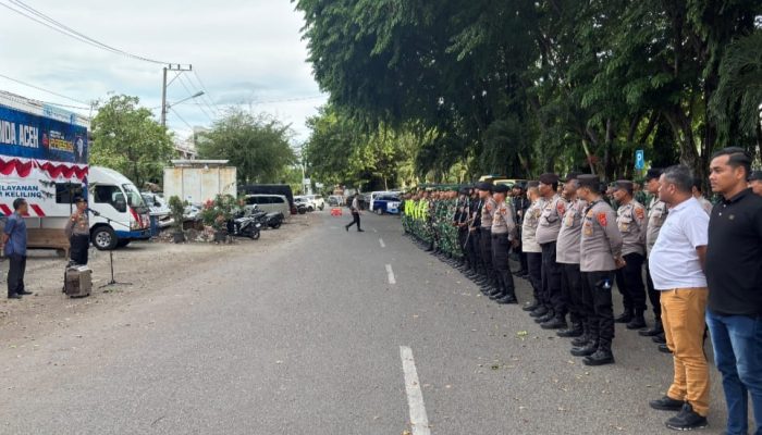 Polda Aceh dan TNI Gelar Apel Kesiapan Pengamanan Hari Damai Aceh