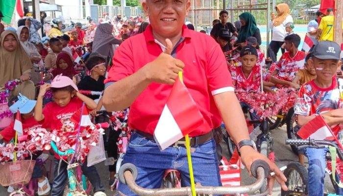 Sepeda Santai Anak-anak Meriahkan HUT ke-81 RI di Gampong Sentosa